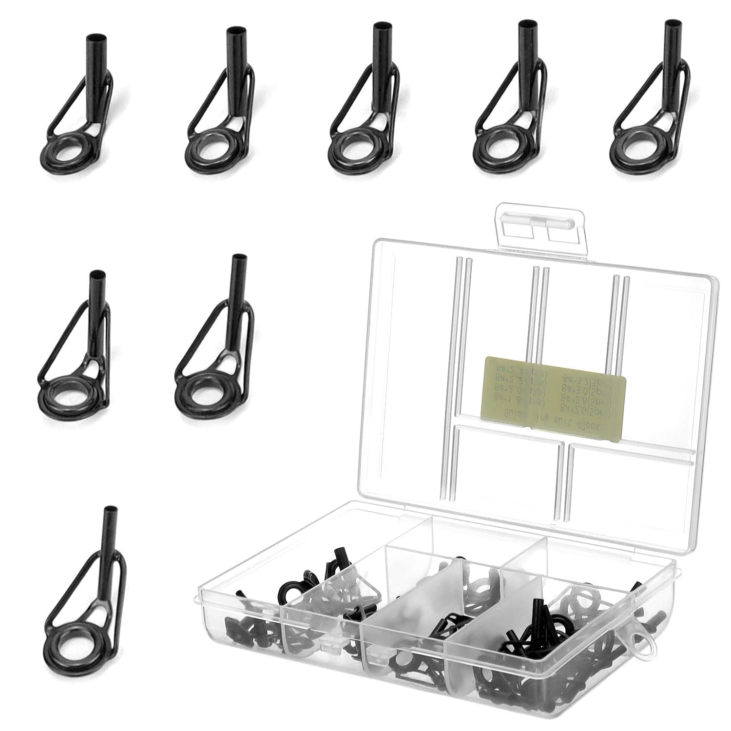 Kit Riparazione Anelli Canna Da Pesca - 40 Pezzi In Acciaio Inox Con Guide In Ceramica - 8 Misure Diverse - Foto 6