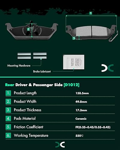Vista 154 de SCITOO - Juego de pastillas de freno de cerámica