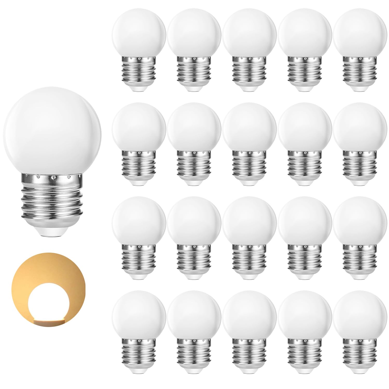 HZSANUE LED Lampadine Mais 26W, E27 Vite Edison Lampadine, 3000K Bianco Caldo, 2900LM, 200W