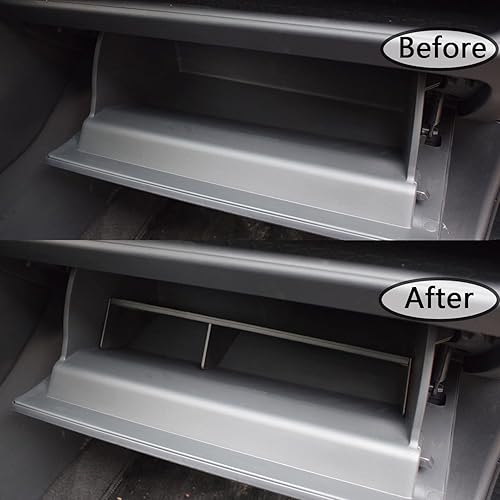 Miniatura 7 de TACORBO - Organizador de guantera compatible con RAV4 2025 2024 2023 2022 2021 2020 2019, separadores de guantes, materiales ABS negros, no para