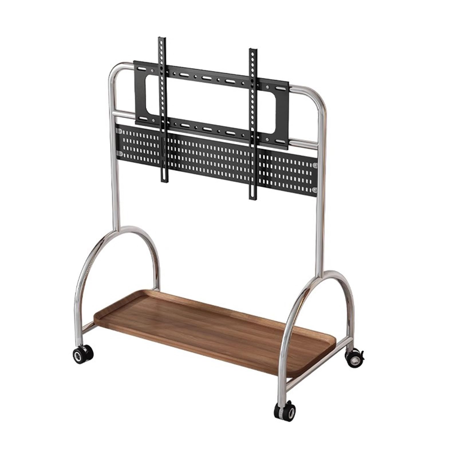 DFGHNBVC Tv Stand, Tv Stands For Living Room, Television Stands, Entertainment Stand, Television Stands, Rolling Mobile Tv Stand With Shelf On Wheels, For 32-75 Inch Screen Tvs,Brown