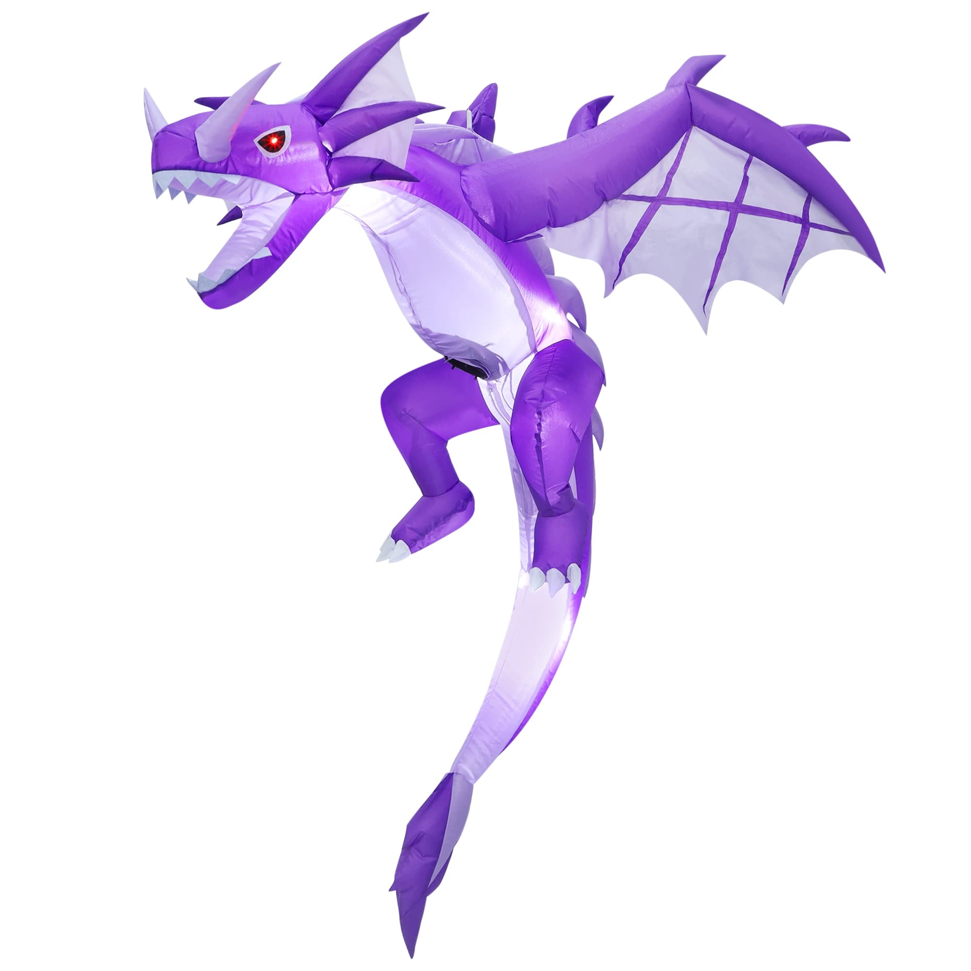 ATDAWN Inflatable Halloween Decorations Inflatables Dragon, Lighted Blow Up Flying Dragon with Wings for Halloween Yard Decor Indoor Outdoor Yard Lawn Decorations