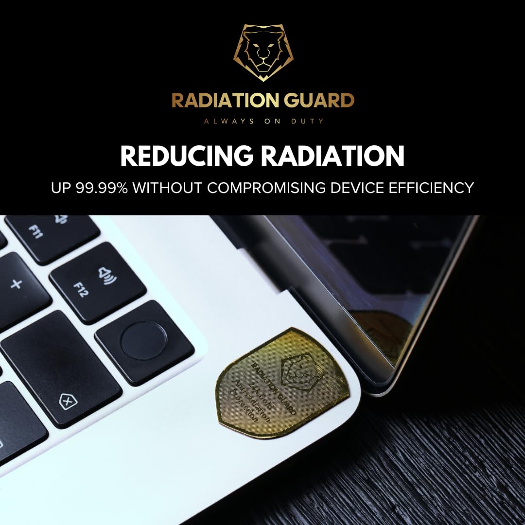 RADIATION GUARD Phone Protection Sticker,Works for Cell & Smart Phones, Laptops, Tablets,TV, Monitors - Suitable for All Devices,Golden -6 Pcs - Image 3