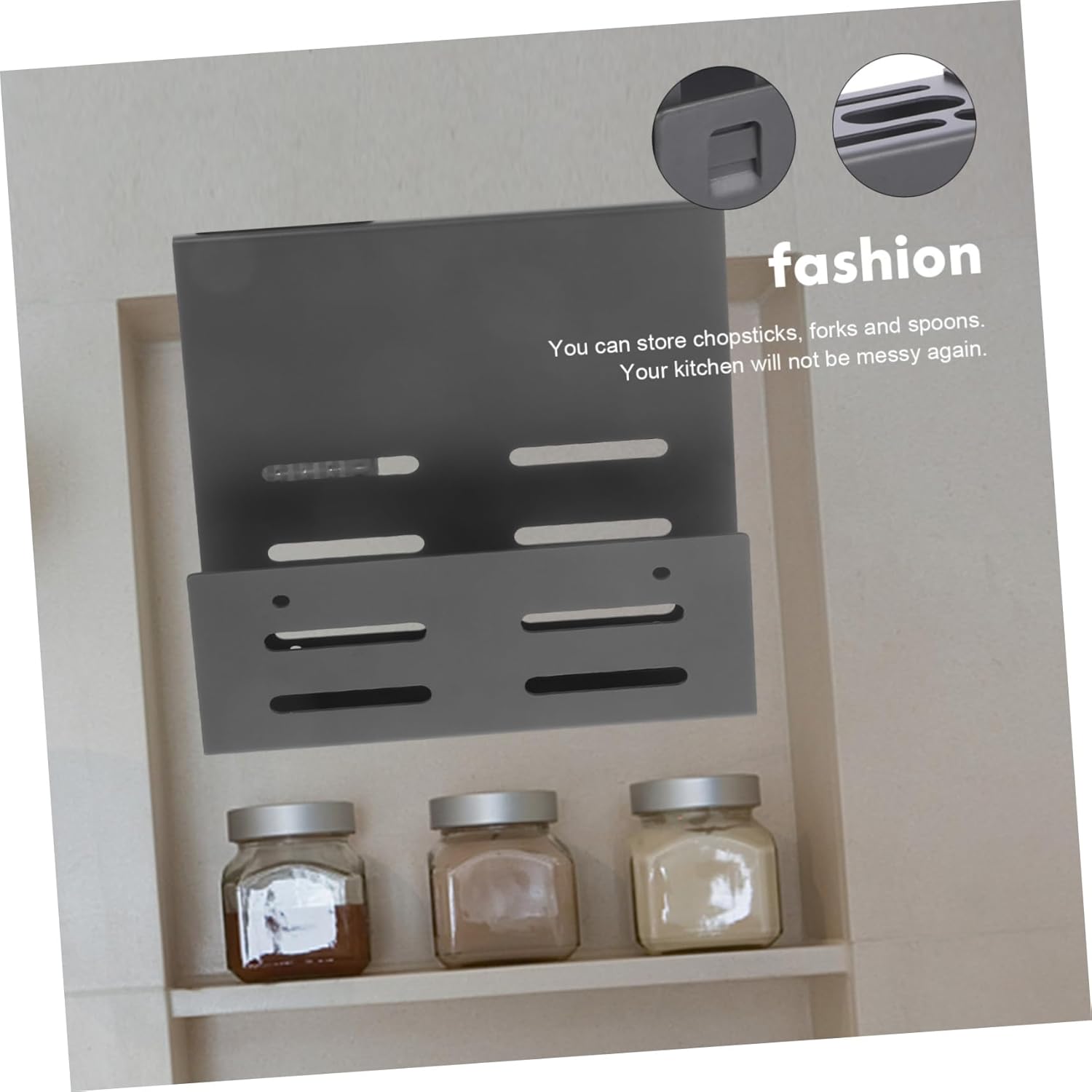 Wall-mounted Cutlery Draining Rack Multi-functional Organizer for Kitchen Utensils Chopsticks Spoons and Knives Space-saving Design Elegant