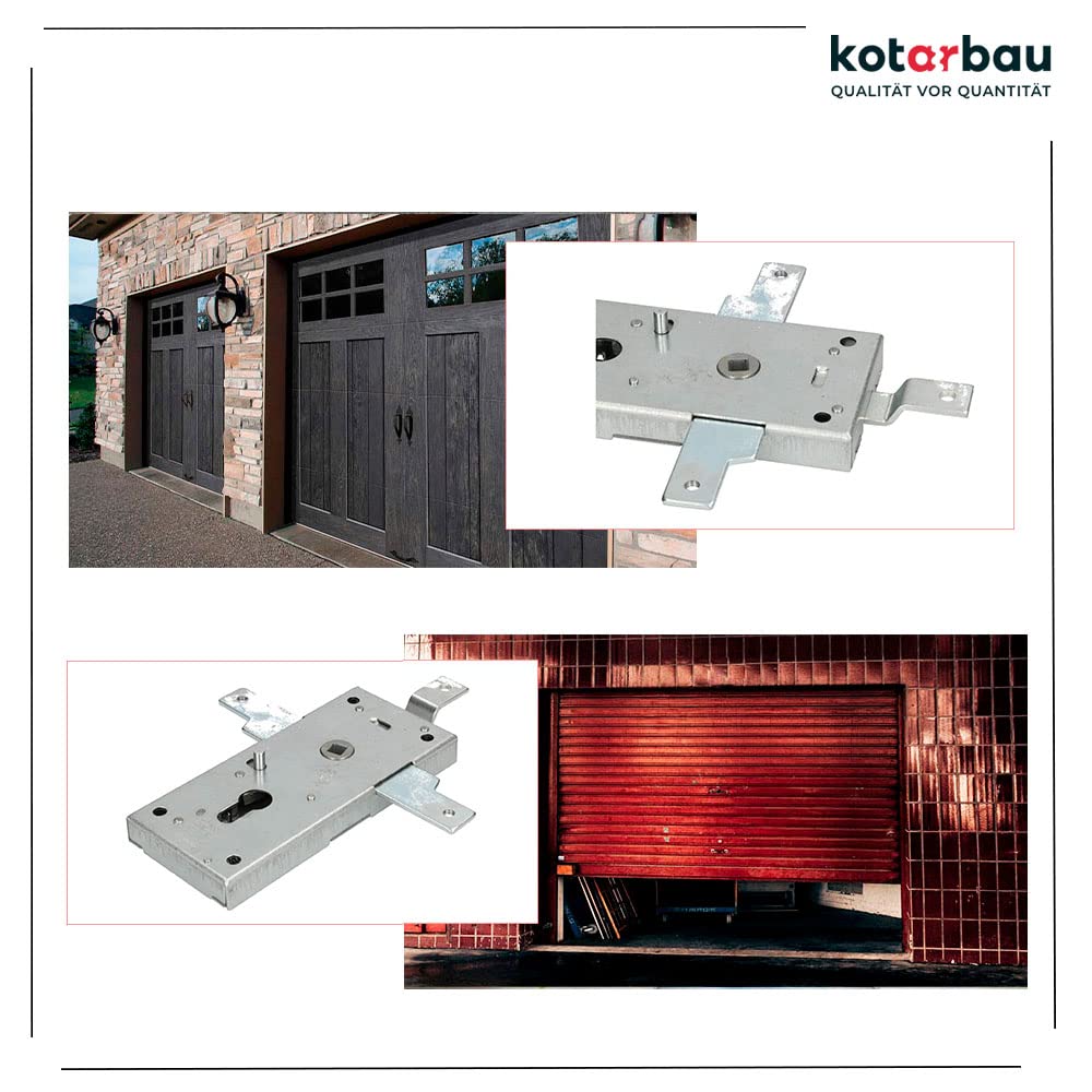 KOTARBAU® Garagenschloss 60 mm Stahl Torschloss Garagentorschloss Profilzylinder für Schwingtore Tortreibriegel Torverschluss Garage Verschluss