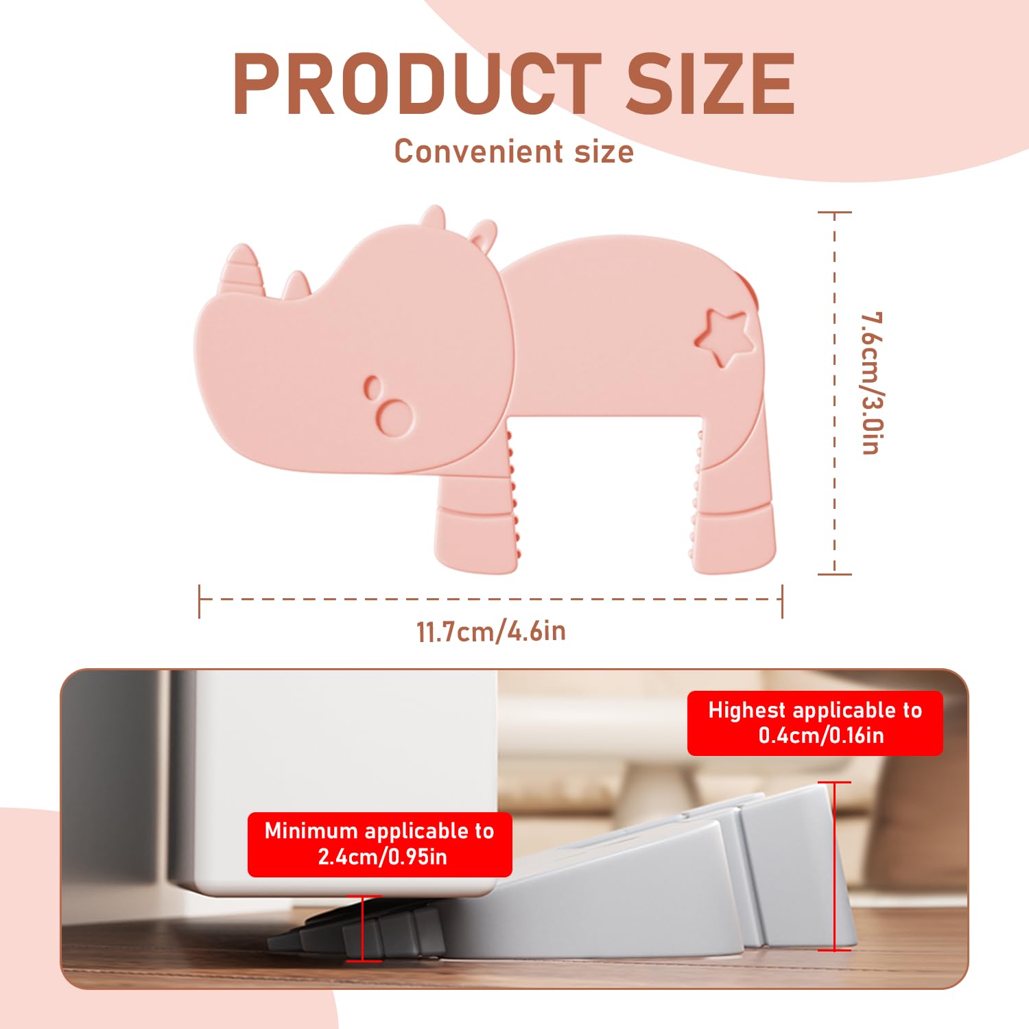 RYHHH Door Stops Indoors,Silicone Cute Door Stopper, Animal DoorStopper, Stoppers for Floor Anti-Skid - Image 2