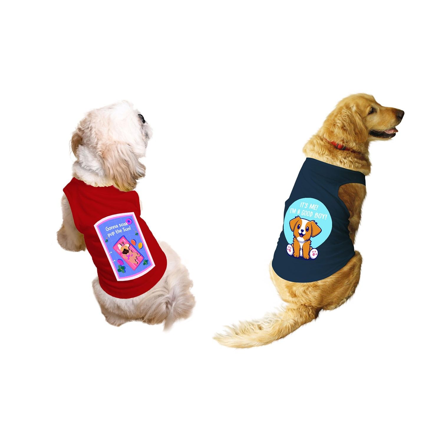 Ruse Set of 2 Gonna Soak Pup The Sun & I m a Good Boy Printed Dog Tank Round Neck Sleeveless Vest T-Shirt/Tees Apparel/Clothes/Combo Tees Gift for Dogs(Red & Navy/XXL (Saint Bernard, Great Dane etc.) (B0CBCPFDCY) Amazon Price History, Amazon Price Tracker