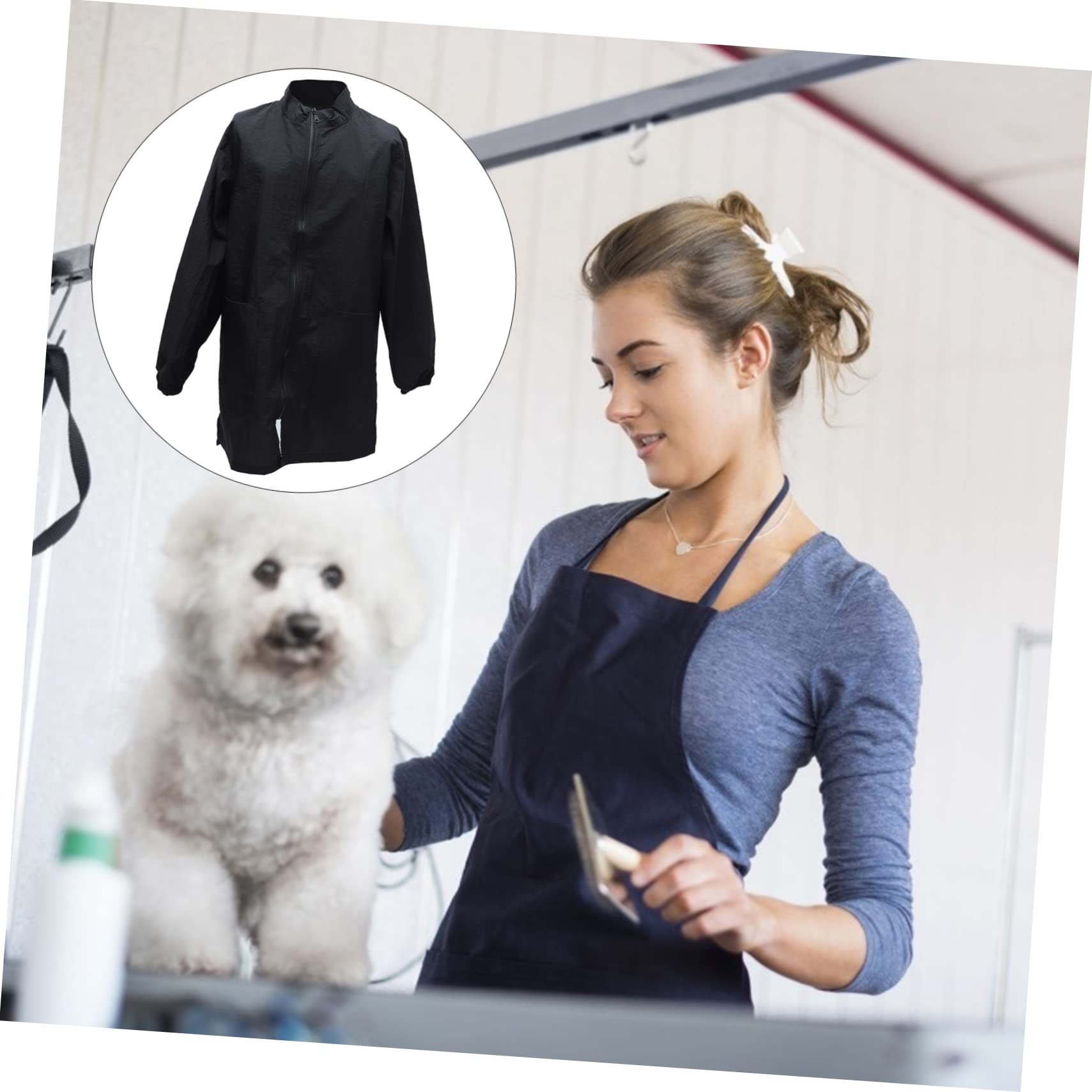 Mipcase Praktische und Plastikschürzen für Tierkosmetiker mit Nylonmaterial und Komfortablem Design als Arbeitskleidung für Tierpflege im Heim oder Tierladen