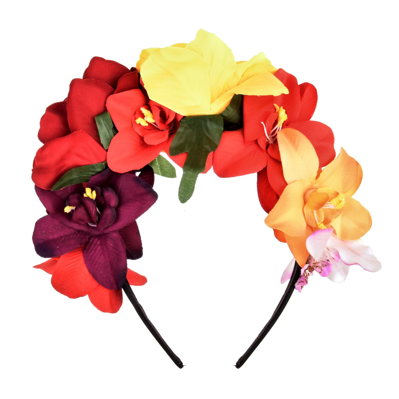 Mexican Flower Crown Halloween Floral Headband Rose Flower Tiara