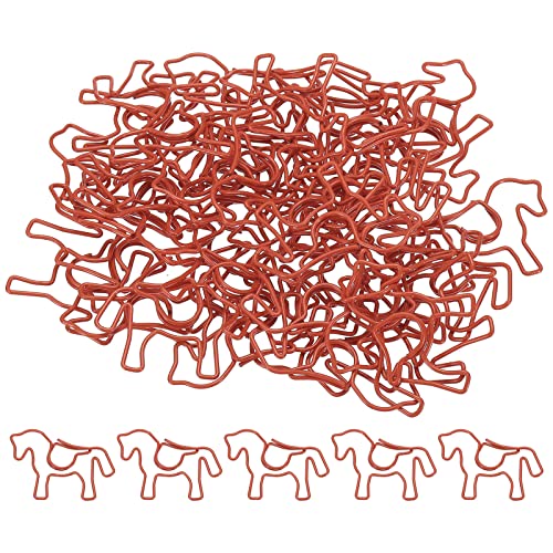 Trombones en forme de cheval rouge 3,6 cm pour trier vos dossiers avec style