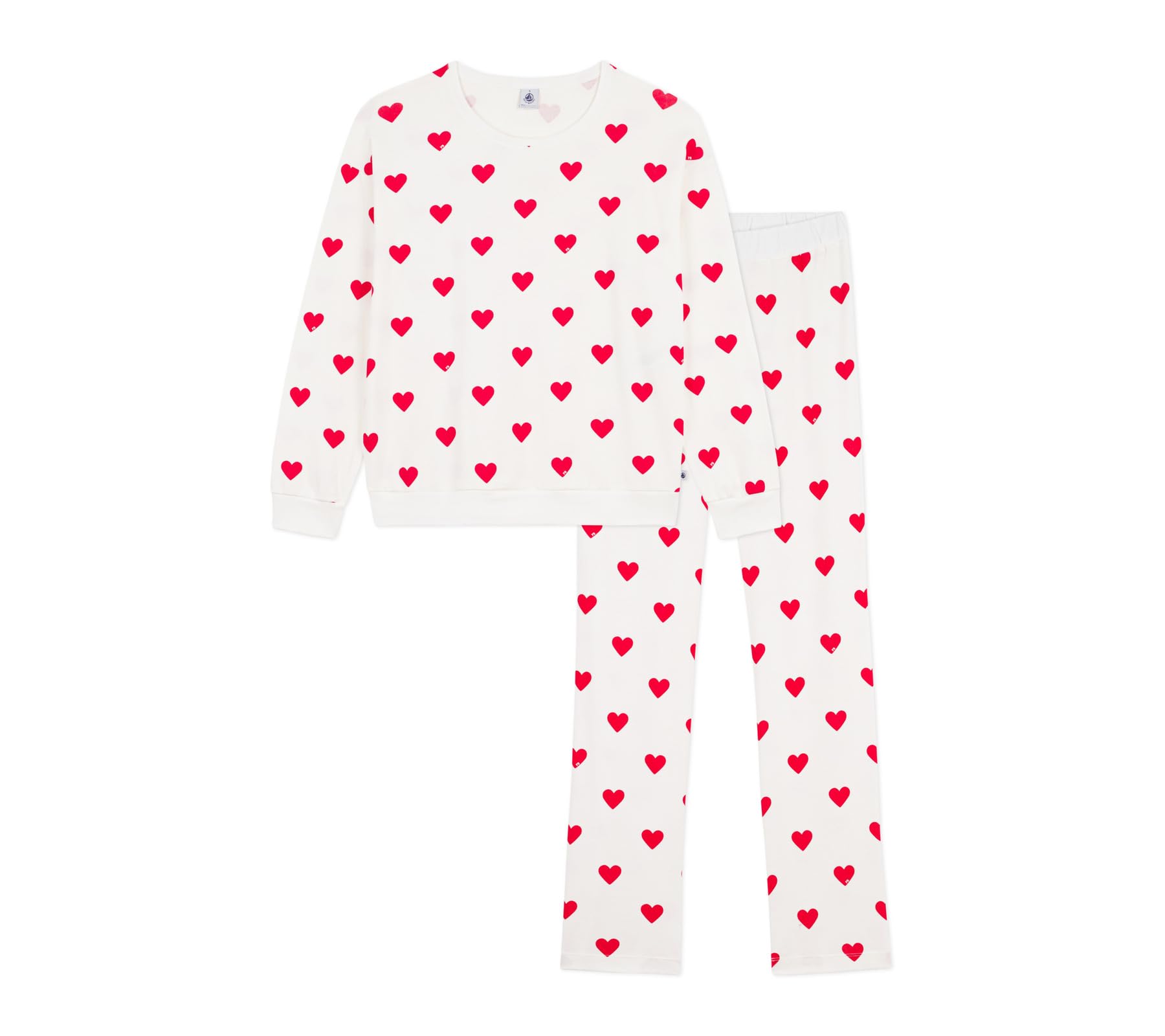 Pijama de Mujer de algodón con Estampado de Corazones