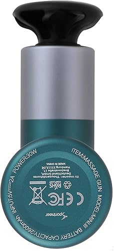 Miniatura 8 de Sportneer Mini pistola de masaje 3 pistola de masaje inteligente con pantalla LCD de bolsillo masajeador eléctrico de espalda de tejido profundo