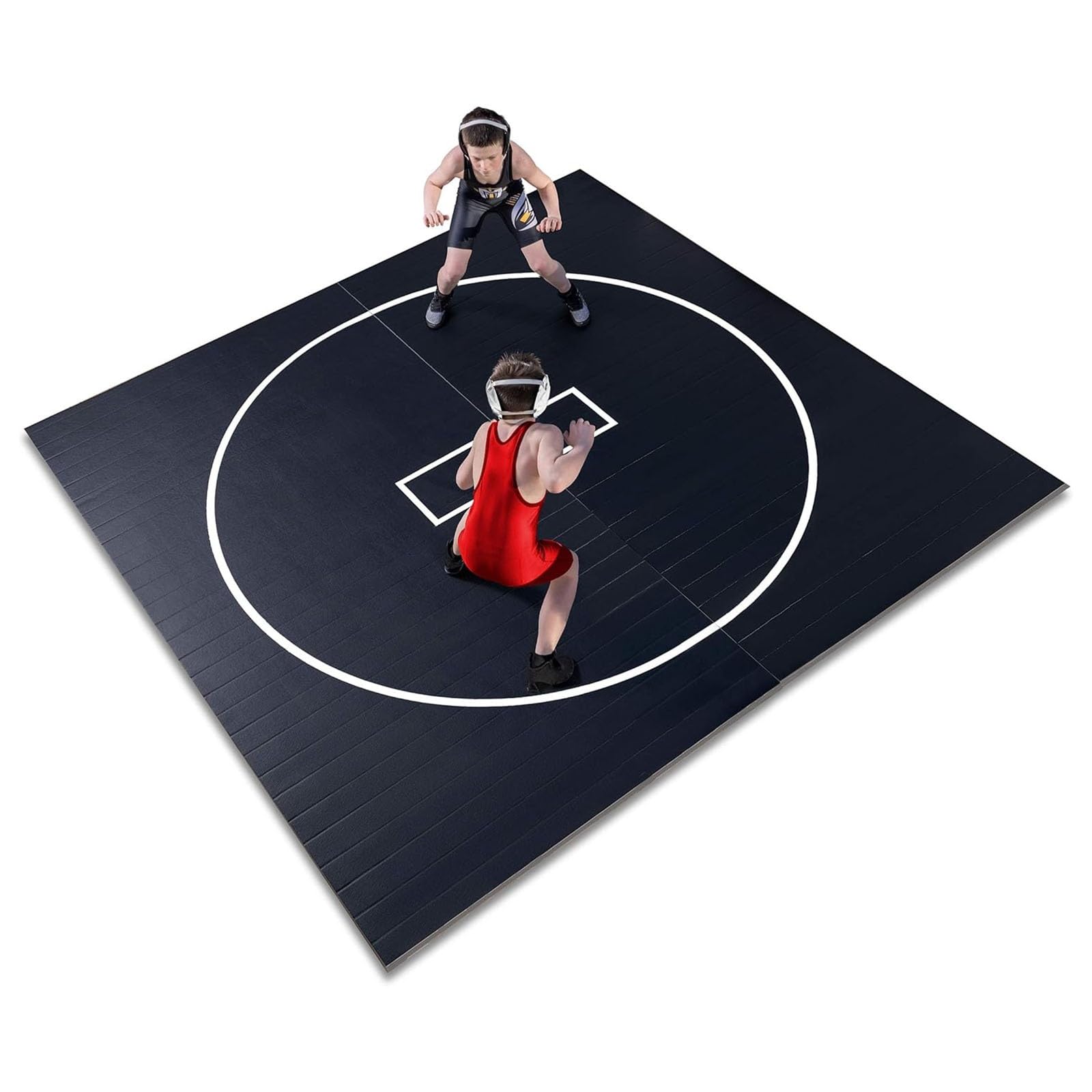 Ringer und Kampfsportmatte für Zuhause, Schwarz Robuste, Judo und Jiu Jitsu Matte Ideal, für BJJ & MMA Training Rollbares Design Geeignet, für Grappling, Kampfsport, Boxen & Judo