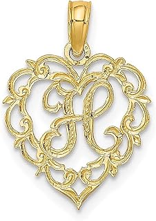 Colar de ouro amarelo 14 k com pingente de coração letra H inicial monograma nome pingente amor joias finas para mulheres presentes para ela, Pedra Ouro amarelo