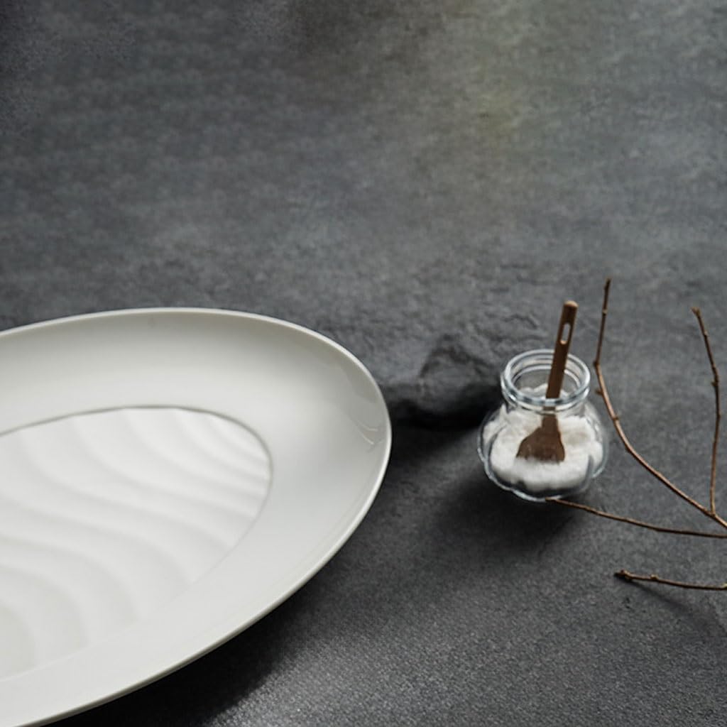 Piatti Da Dessert Piatto da portata in ceramica con stile a tema semplice lungo principale di riso pasta for la casa Stoviglie Per La Cena