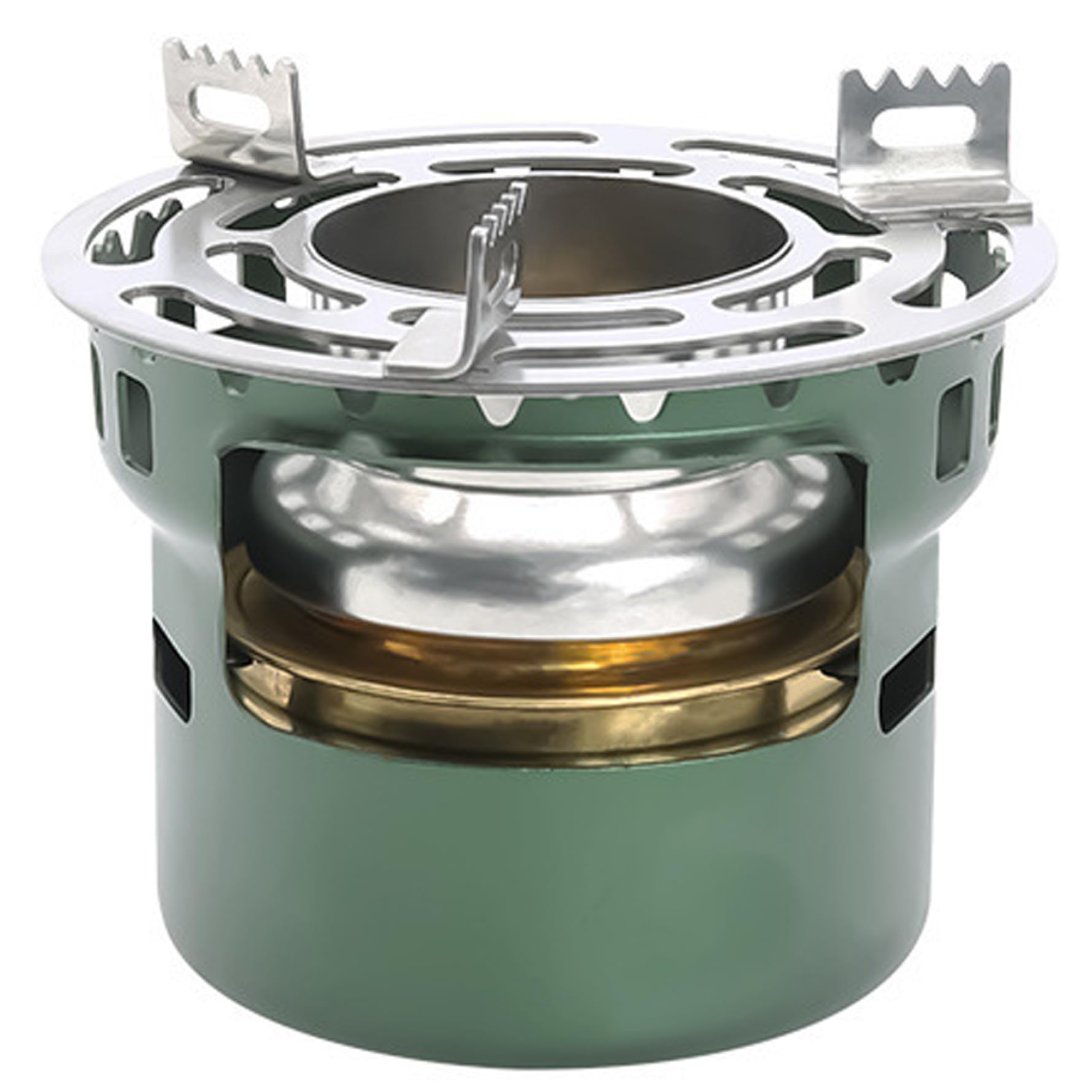 Brûleur camping portable à alcool avec flamme réglable pour le barbecue