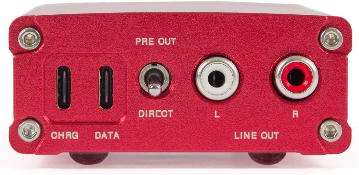 EarMen TR-Amp rear view with charging and data ports