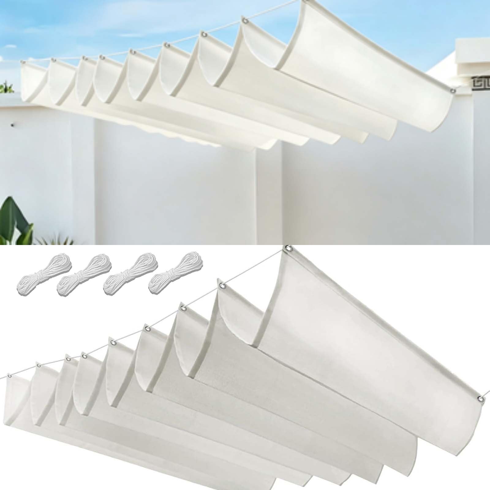 Toile d'ombrage en vague pour aménager un balcon cosy et abrité