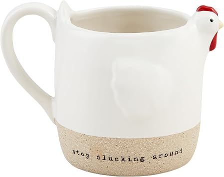 Mud Pie Chicken Mug; 12 oz