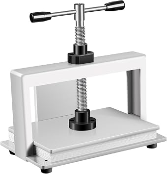 Bookbinding Press Machine, A4/A3 Flat Paper Press Machine, Manual Book Flattening Nipping Machine, Heavy Duty Bookbinder Double Balance Rod Paper Press Machine,A4