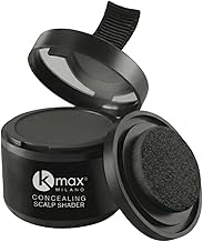 Kmax Mini Scalp Shader Hair Powder Covers Thinning, Balding and Regrowth, Lasting Hair Foundation, Mascara for White Hair - Black - Made in Italy