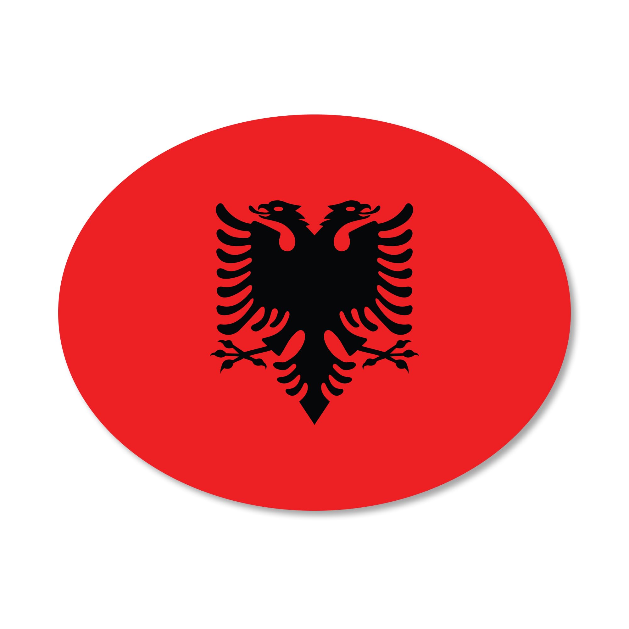 Albania Flag Car Sticker – Albanian National Flag Decal, Proud Albanian Heritage Badge – Premium Waterproof, Fade-Resistant, Bubble-Free Application Vinyl Skin – Vehicle, Laptop & Travel Use (ALB)