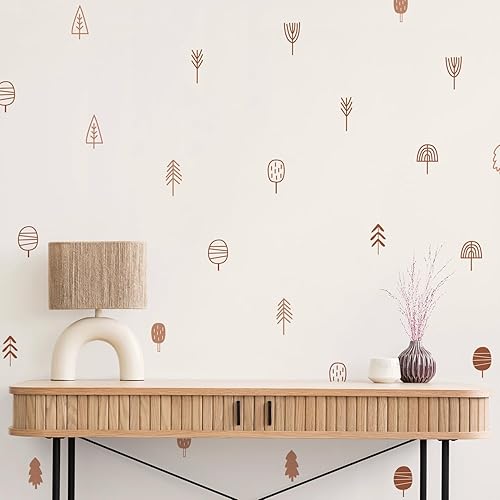 Miniatura 36 de QUCHENG Calcomanías de pared bohemias para dormitorio de niñas, calcomanías de pared extraíbles para habitación de niños, decoración de habitación