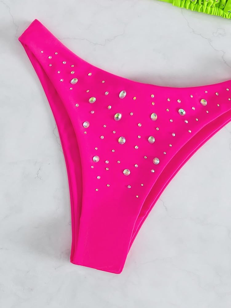 Amazon.com: Verdusa Women's Colorblock Halter Swimwear Amazon.com: Verdusa Women's Colorblock Halter Swimwear