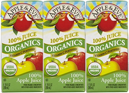 Apple & Eve Organic Juice, Apple, 6.75 Fluid-oz., 3 Boxes, Pack of 9