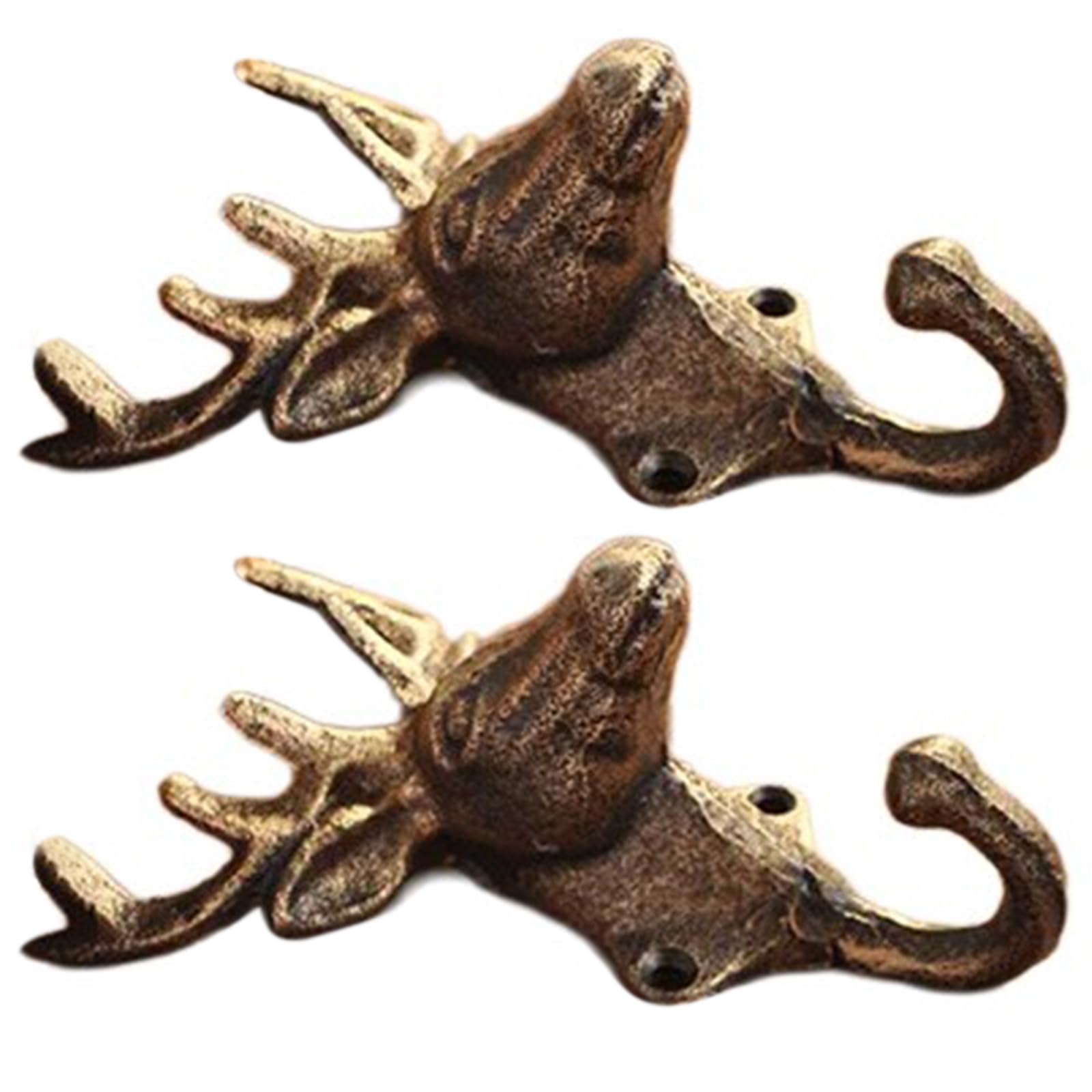 Nucelit 2pcs Antique Styles Sturdy Iron Wall Hangers Fashion Accessory for Clothing and Hat Storage Portable Home Decoration Kitchen Wall Decoration
