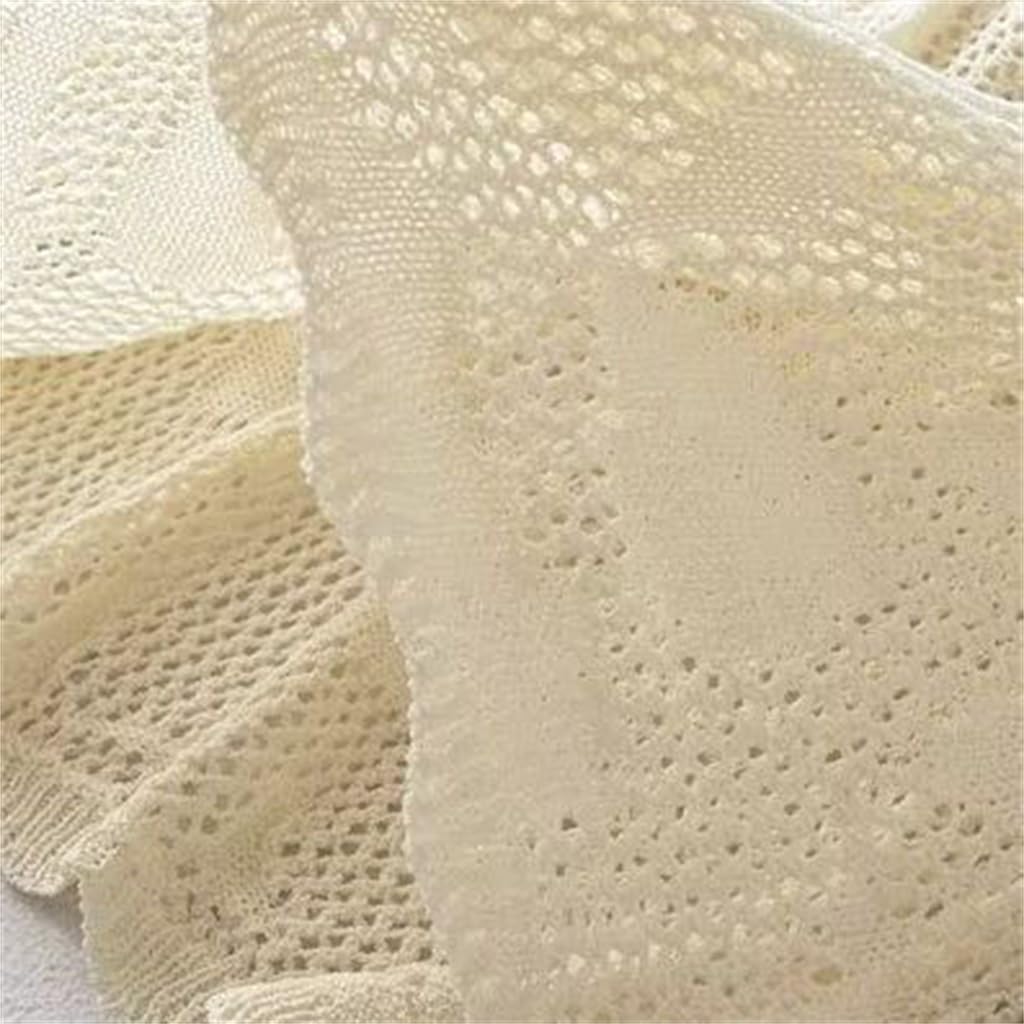 Women's Round Neck Hollow Out Single Breasted Wooden Ear Trim Knit Sweater