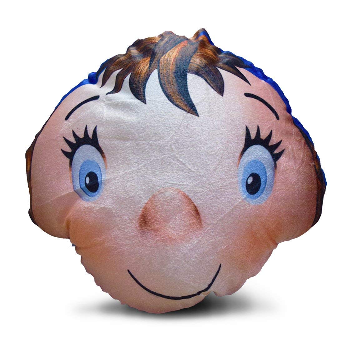 Noddy Shape Cushion for Kids Car Seat Pillow Soft Fight Pillow Soft  Throw Pillow with Microfibre Filling (Size 12 x 12 inch) by Hujja Saab