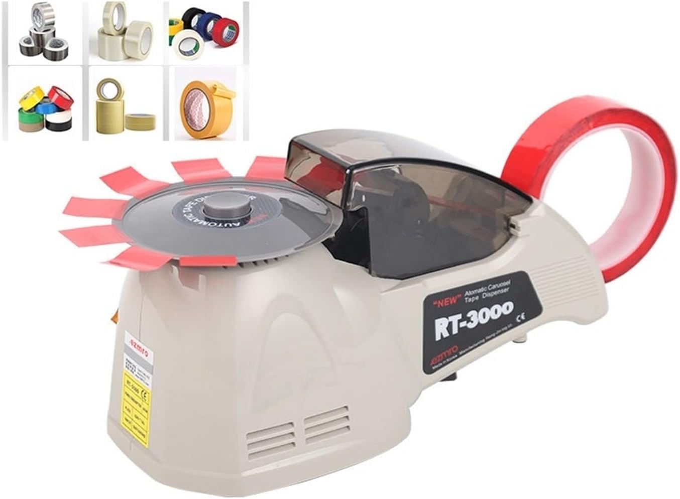 Tape Dispenser, Automatic Tape Cutting Machine, Paper Dispenser Adhesive Cutter Packaging, Tapes Slitting 60mm Width Tools for Shipping, Schools