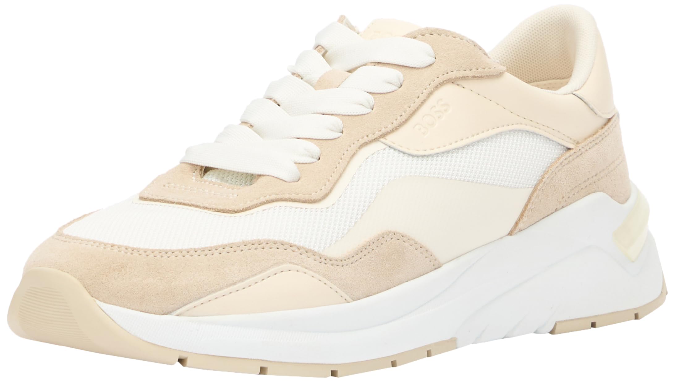 BOSS Women's Skylar_Runn_Meth Trainers, Open White118, 3 UK