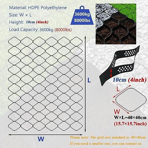 Ground Grid Stabilizer for Landscaping, Slopes & Driveways – Eros Control, Gravel Support, Design for Enhanced Stabili & Draina Soluts