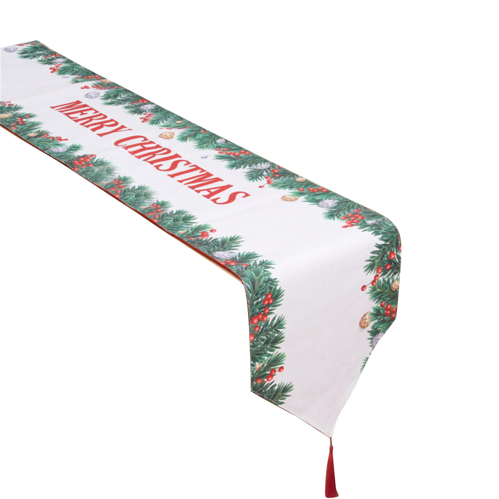 Msioytog D Christmas Table Runner Eye Catching Placemat Ecoration Stylish Tablecloth For Ining Room Househol Table Cloth Celebratory Christmas Accessory