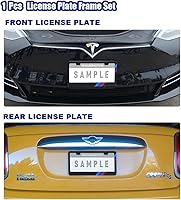 Vista 3 de 2 piezas de marcos de matrícula mate para BMW, de aleación de aluminio, con cubierta de placa de 3 colores, se ajusta a todas las matrículas de BMW