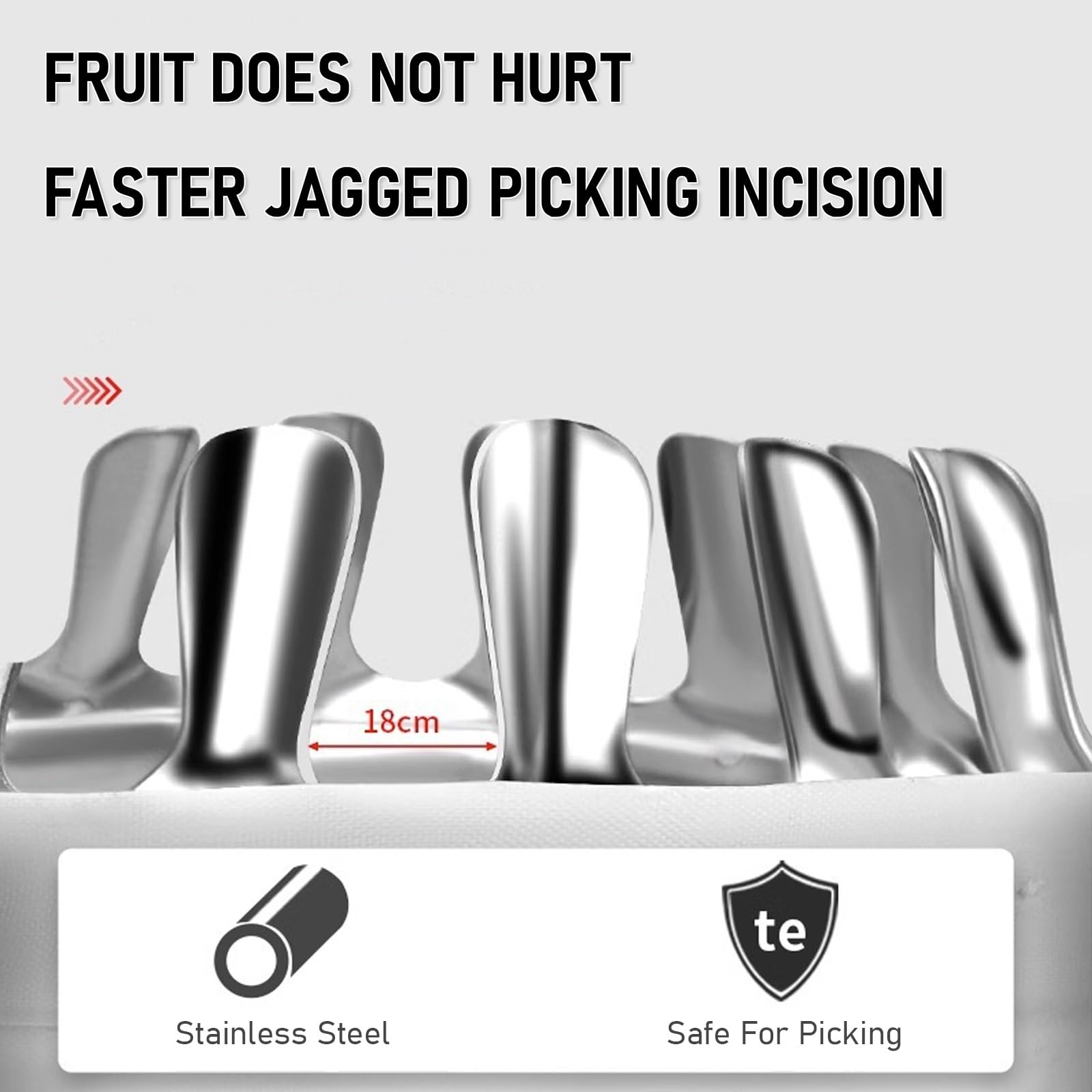 Raccogli Frutta con Palo in Acciaio Inox Leggero 2-7M Raccogli Fichi Attrezzo Raccogli Frutta Raccoglifrutta Regolabile in Altezza per Raccogliere Mele, Arance
