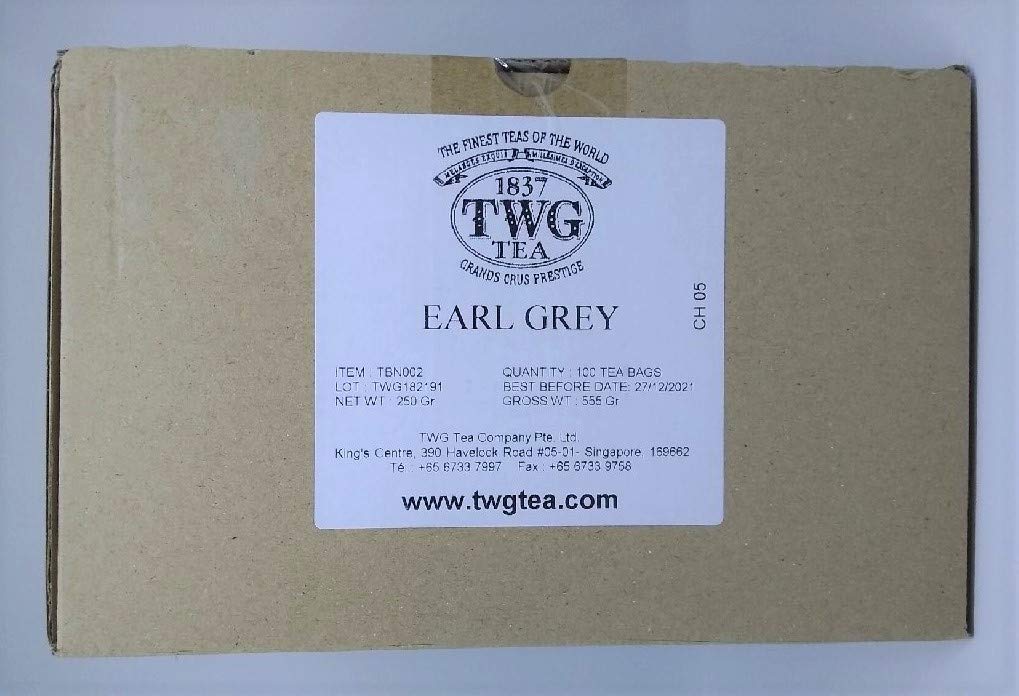 TWG Singapore - The Finest Teas of the World - EARL GREY - Hauptteil 100 Seide Teebeutel