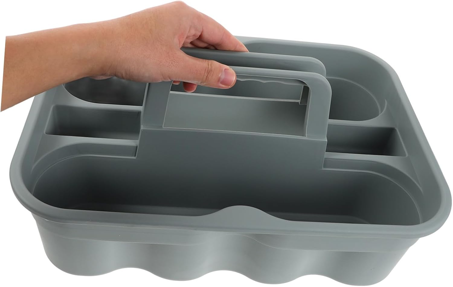 Portable Cleaning Supplies Organizer Basket with Handle Plastic Tool Tote for Car Detailing and Home Use Lightweight Storage Bin for