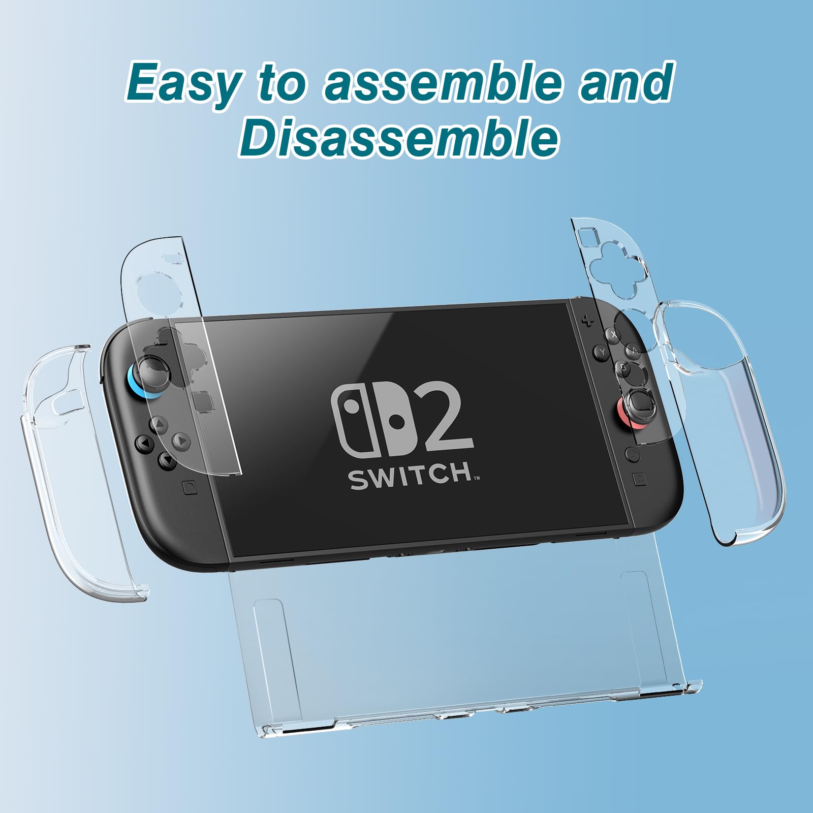HEYSTOP [120 Pezzi] Cover Protettiva Compatibile con Nintendo Switch 2 Console Slim Hollow Bracket Design Custodia Antiurto e AntiGraffio Cover Skin per Nintendo Switch 2 2025 Ultimo Modello