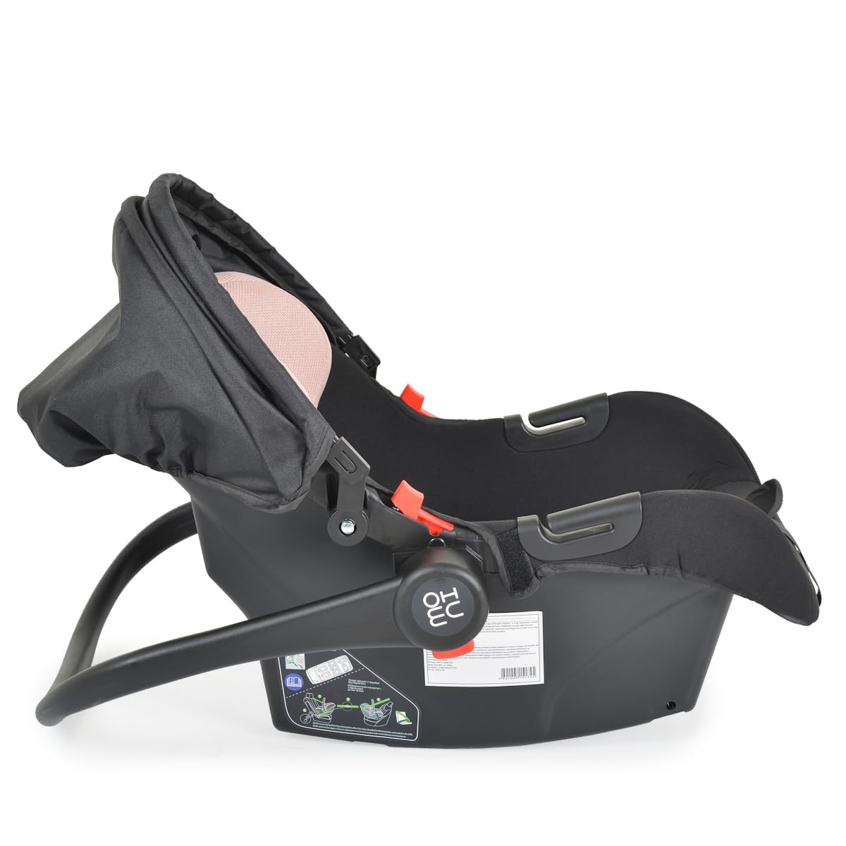 Moni Babyschale i-Size Multi (40-87cm) Gruppe 0+ Fußabdeckung Kopfstütze Gurt, Farben:rosa