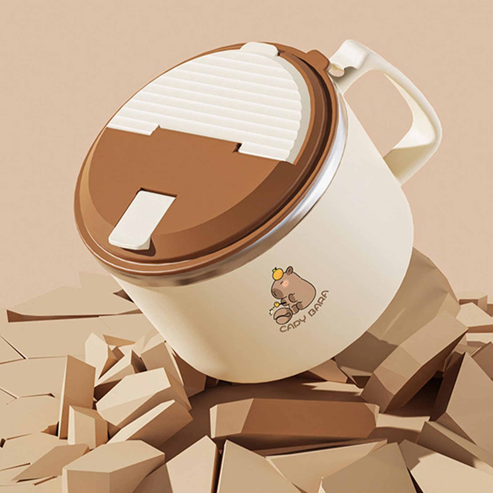 Juego De Tazón De , Adorable Diseño De Capybara, 1150 g, Cuenco De | Cocina Versátil, Plato De Sopa De Fideos Capybara, Diseño Portátil Ligero Para Sopa Fideos, Ensalada, Cereales
