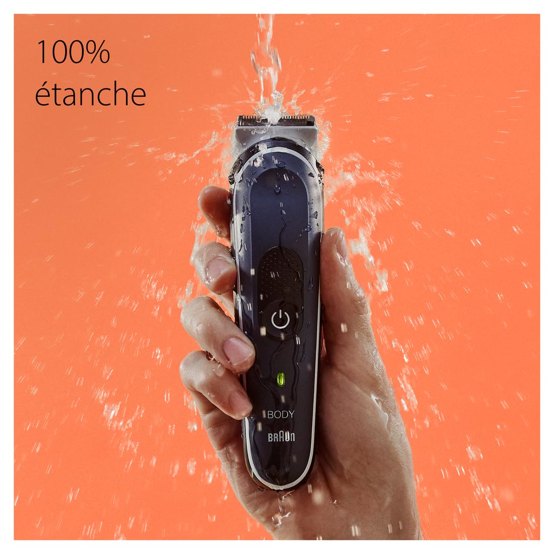 Braun Tondeuse Electrique Homme Series 5 5370 Pour Le Corps, Conçu Pour Un Rasage Intégral Du Torse, Aine, Jambes, Etanche Et Sans Fil, Avec 2 Sabots Pour Zones Sensibles, 100 Min D'autonomie