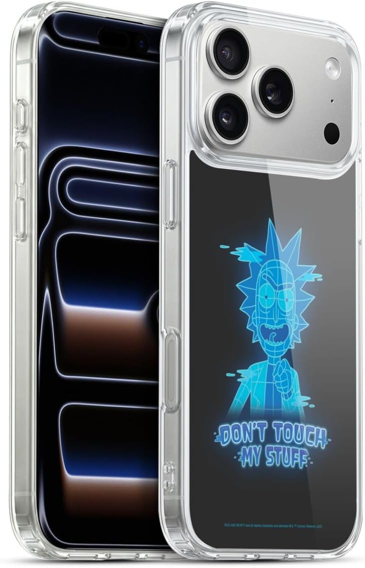 Head Case Designs Officially Licensed Rick and Morty Don't Touch My Stuff Season 5 Graphics Gel Case [Military Grade Protection] Compatible with Apple iPhone 17 Pro Max