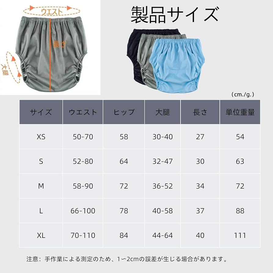 ネイビーオムツカバー Amazon | LAROTSUBA おむつカバー 水泳用おむつ 介護 オムツ