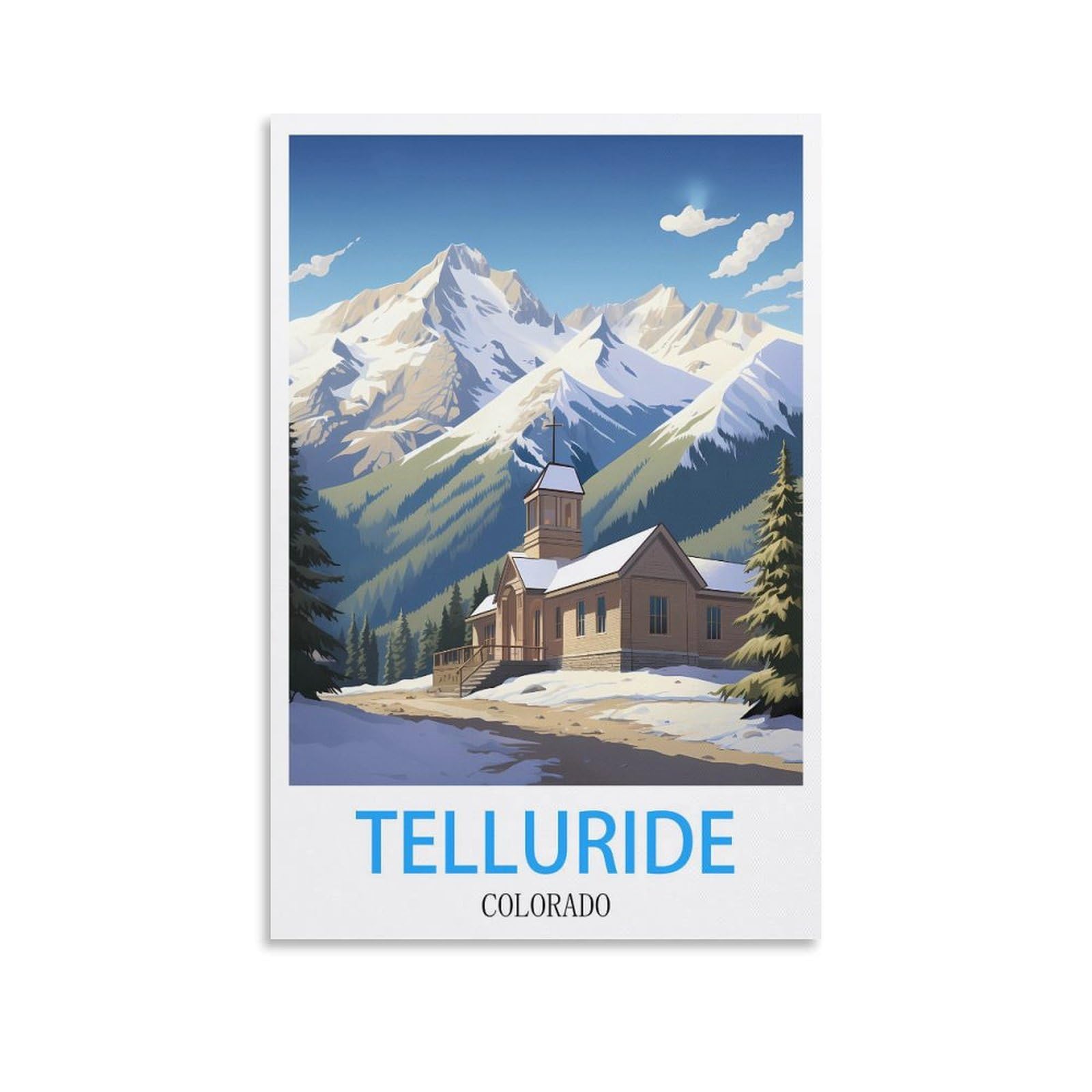 Funny Tin Signs,Telluride Colorado,Tin Sign Retro Wall Art Poster for Home Man Cave, Cafe Bar Wall Decor 30x40cm