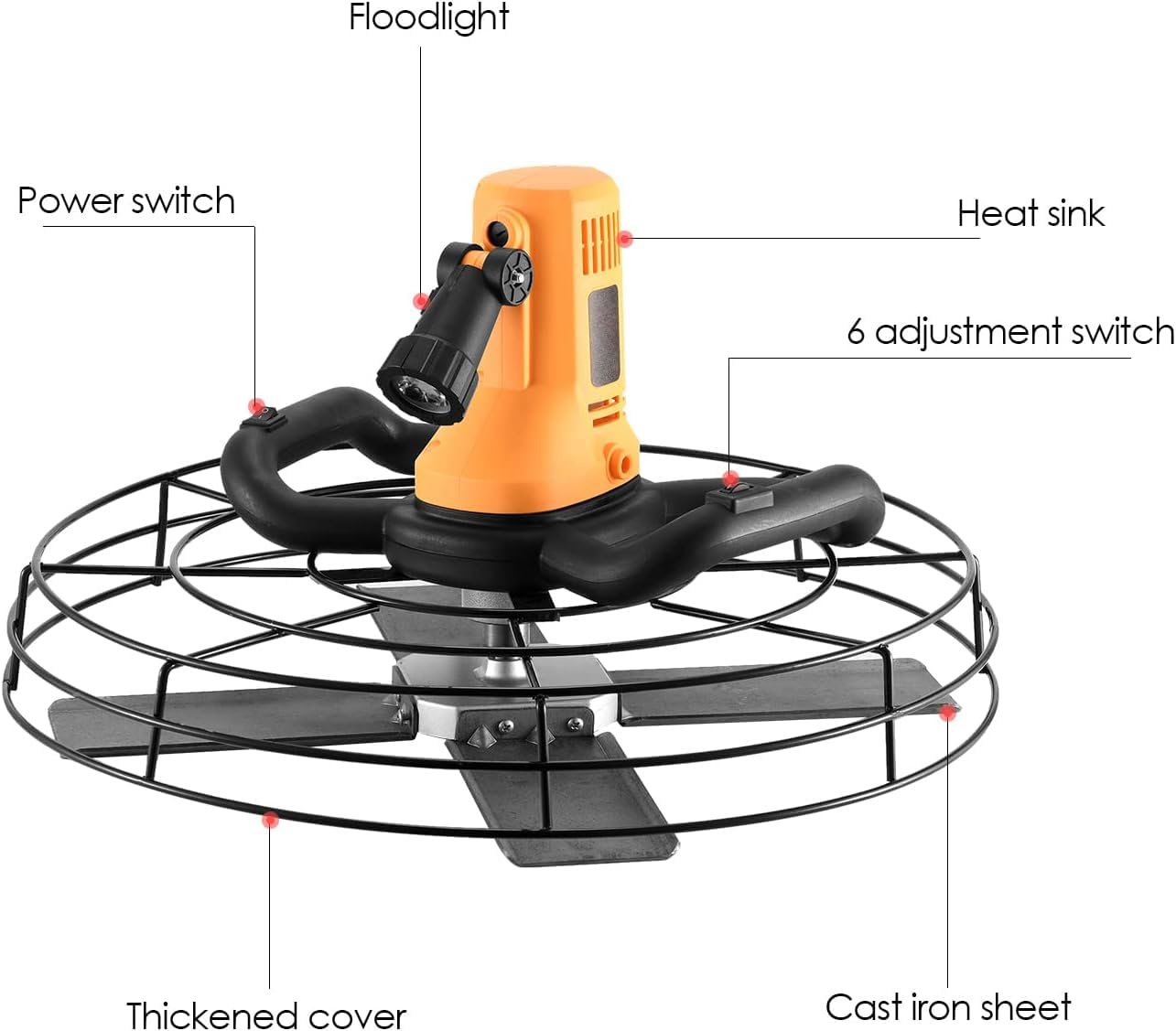 Máquina para alisar la pared con llana de cemento y cuatro cuchillas de suelo eléctricas Lijadora para Pared