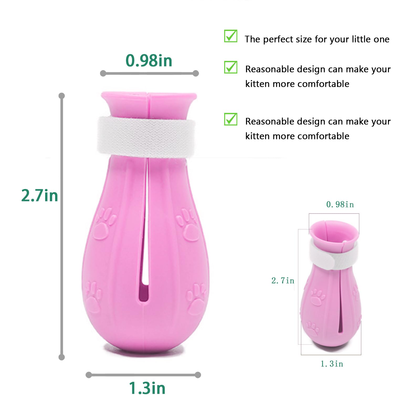 Kratzfeste Silikon-Katzenschuhe, Katzenklauen-Abdeckungen, verstellbar, multifunktional, bissfest, Duschnetztasche, Katzenpflege, Netztasche, medizinische Schuhe, Katzenbadetasche (Rosa)