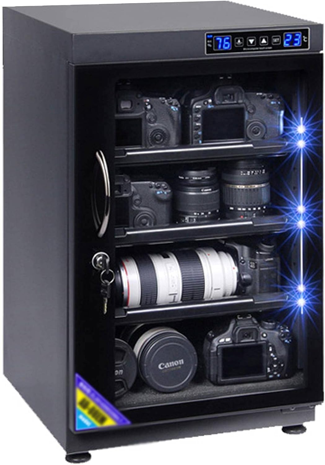 Automatic Numerical LED Dry Cabinet Box, 65L/85L/100L Dry Storage Box Camera Cabinet Camera & Lens Storage, for DSLR Camera Lens and Electronic Equipment Storage ()